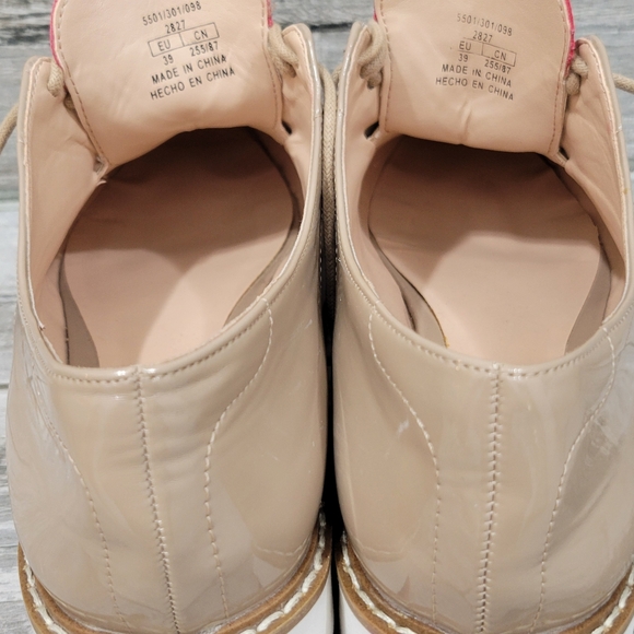 ZARA WOMAN Patent Platform Pointed Toe Lace-Up Oxford with HEARTS - Picture 11 of 16